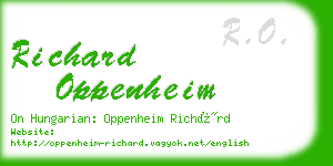 richard oppenheim business card